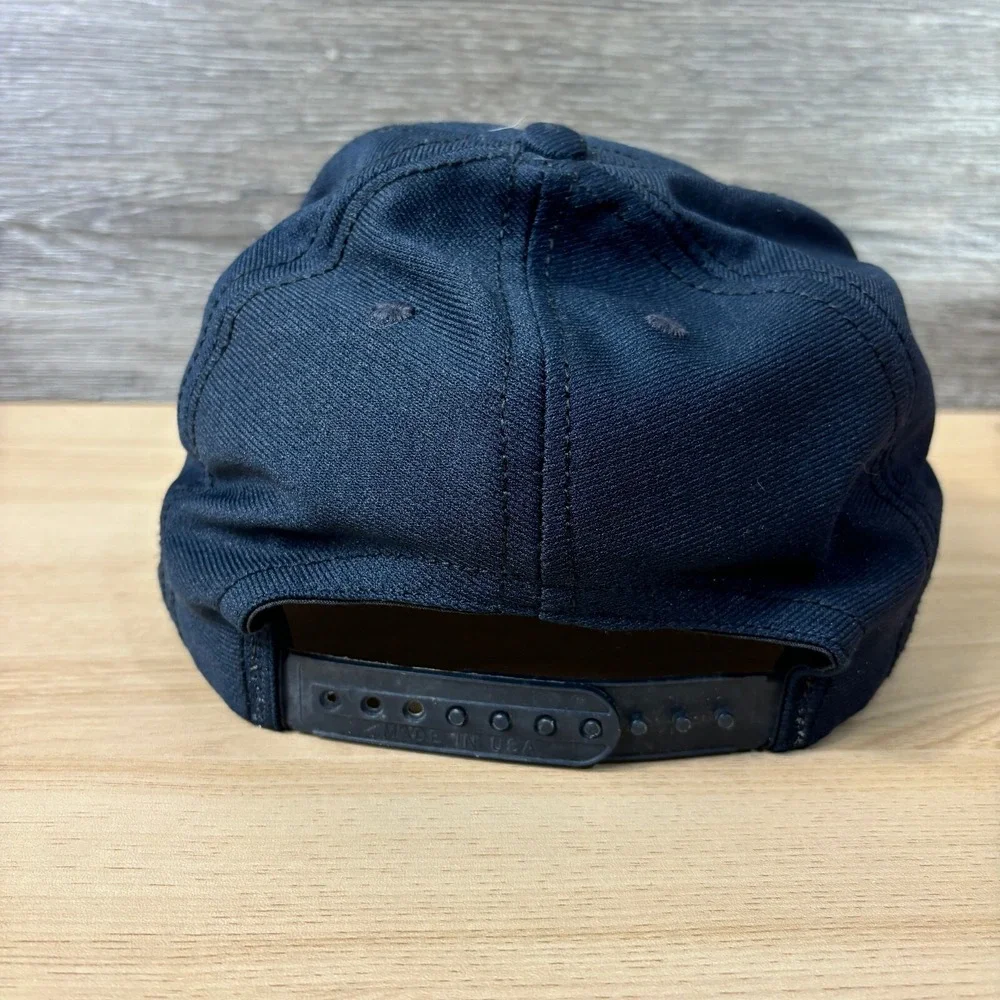 Vintage‎ WWII Veteran Hat Cap Snapback Blue USA Made Adjustable